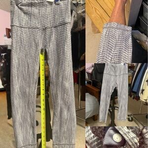 Women's Lululemon Cropped Gray Patterned Pants